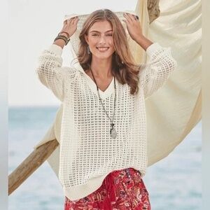 SUNDANCE Calm Harbors Sweater Hoodie Small